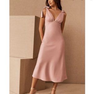 BHLDN Hudson Satin Charmeuse Dress in Dusty Rose (Never worn)